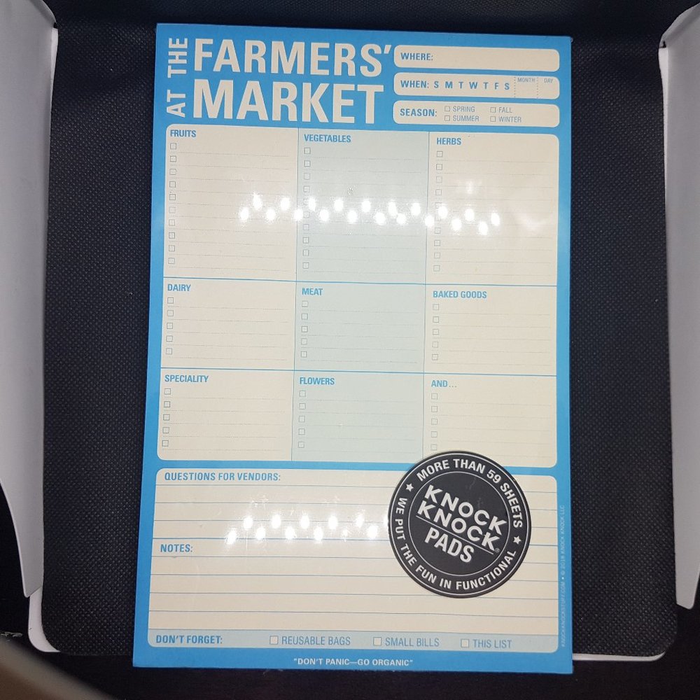 🙊 3/$10 🙊Farmers Market Notepad and Shopping List